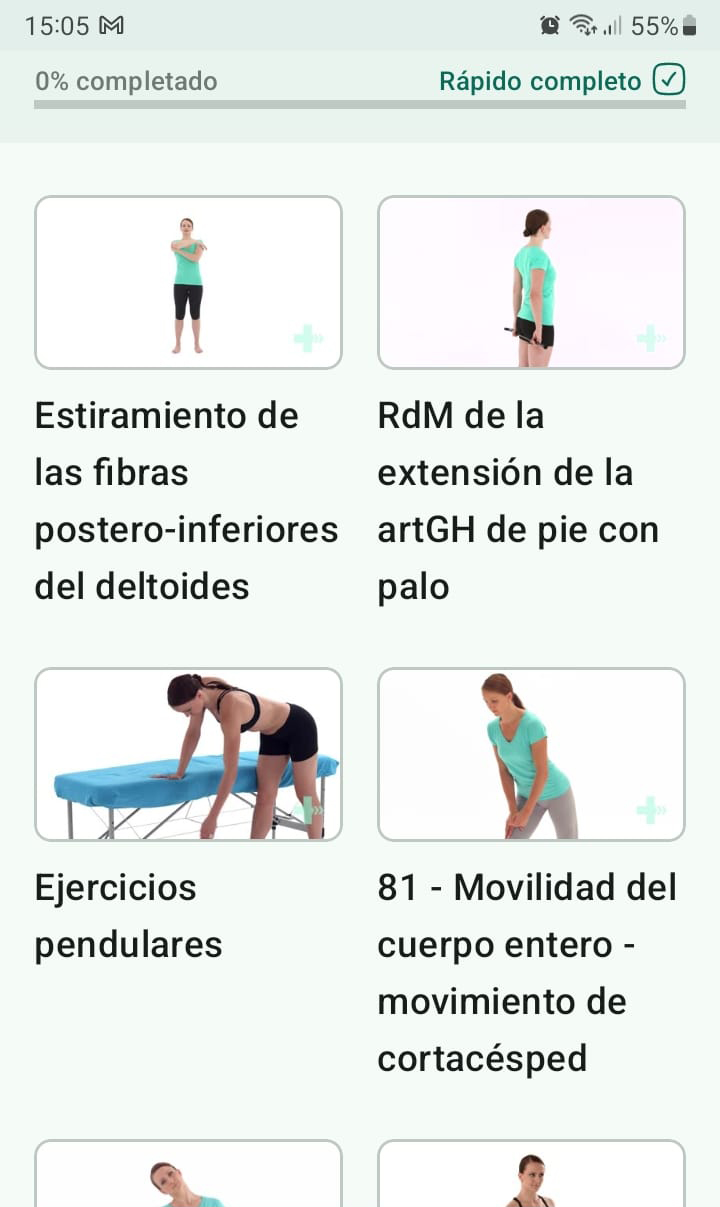 Programa de ejercicios en línea Lesión esternoclavicular