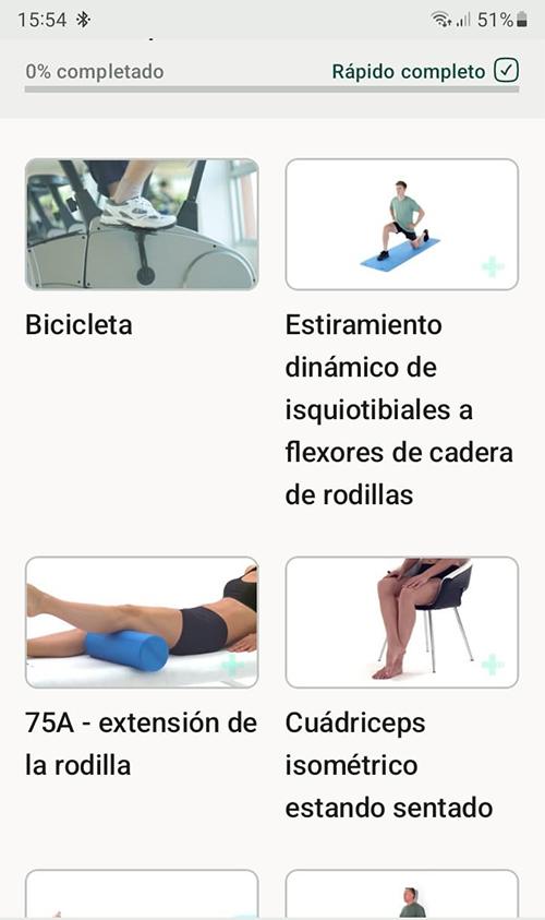 Programa de ejercicios en línea Osgood-Schlatter