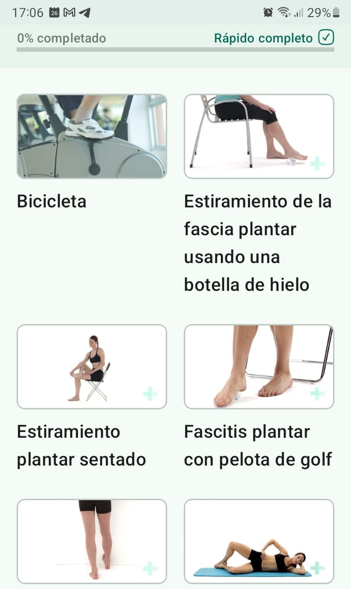 Programa de ejercicios en línea Fascitis plantar