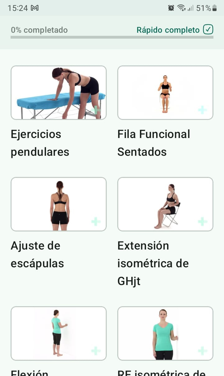 Programa de ejercicios en línea Lesión acromioclavicular