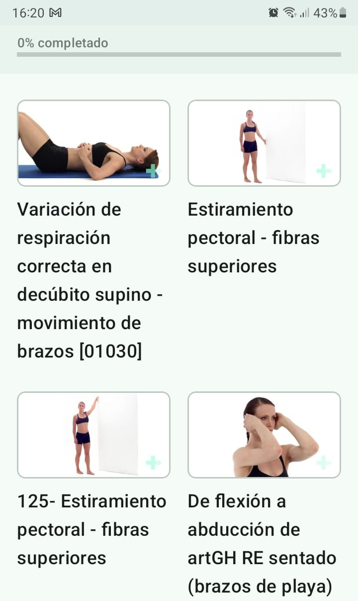 Programa de ejercicios en línea Costocondritis