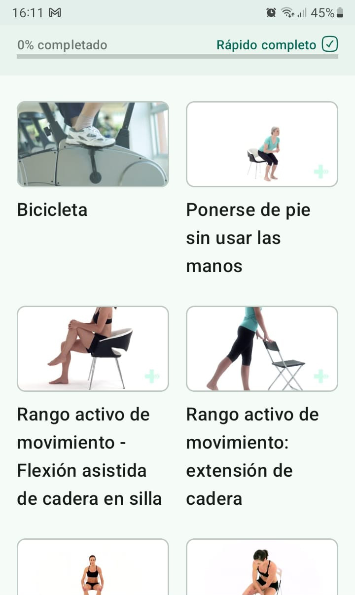 Programa de ejercicios en línea Artrosis de cadera