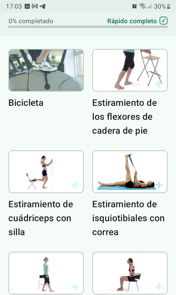 Programa de ejercicios en línea Estenosis del canal lumbar