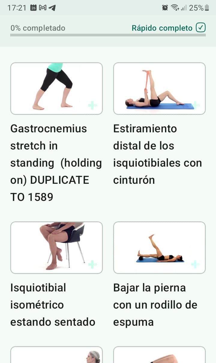 Programa de ejercicios en línea Tendinitis del poplíteo